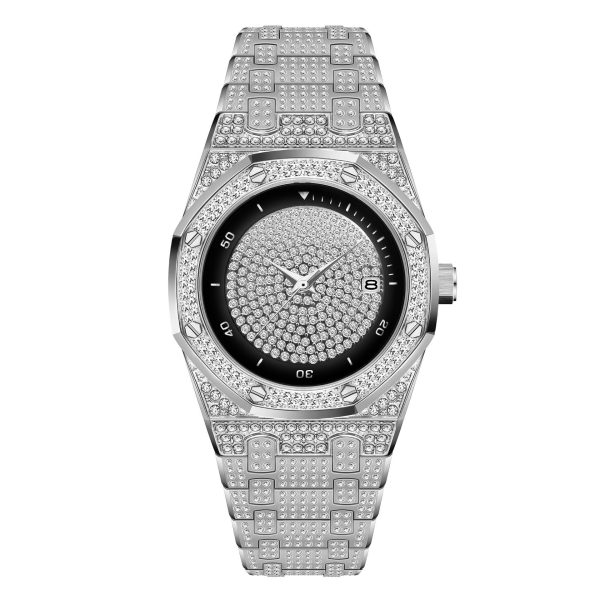 High-Quality Custom Label Luxury Watch with Diamonds for Men Bulk Diamond Watches and AP-Inspired Design - Beryl Watch