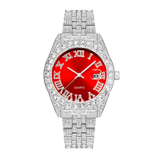 Luxury Diamond Watch for Men Custom Logo Production of Elegant Wrist Watches with Authentic and Fake Diamond Options - Beryl Watch