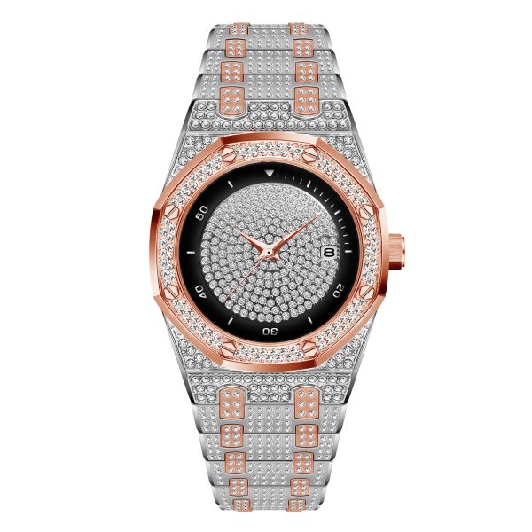 High-Quality Custom Label Luxury Watch with Diamonds for Men Bulk Diamond Watches and AP-Inspired Design - Beryl Watch