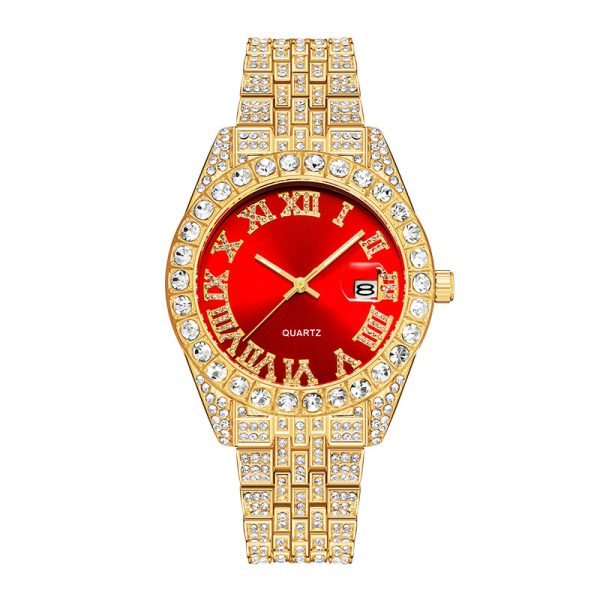 Luxury Diamond Watch for Men Custom Logo Production of Elegant Wrist Watches with Authentic and Fake Diamond Options - Beryl Watch