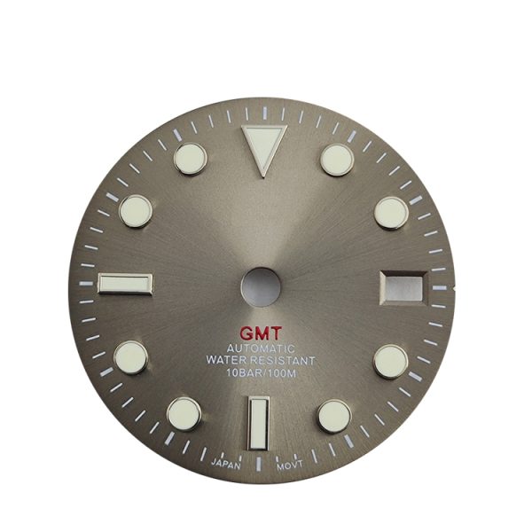 watch dial in black customized logo for gmt watches 28.5mm 35mm high quality - Beryl Watch