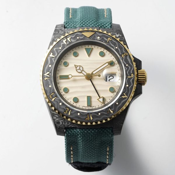 Carbon Forged Watch Case and Fiber Parts for Custom Dive Watches with Swiss Movement - Beryl Watch