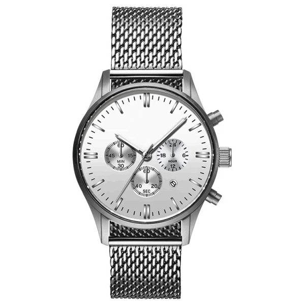 Custom Logo Chrono Watches Wholesale Men's Watches Luxury Chronograph Watch Made with 316L Stainless Steel Bracelet - Beryl Watch