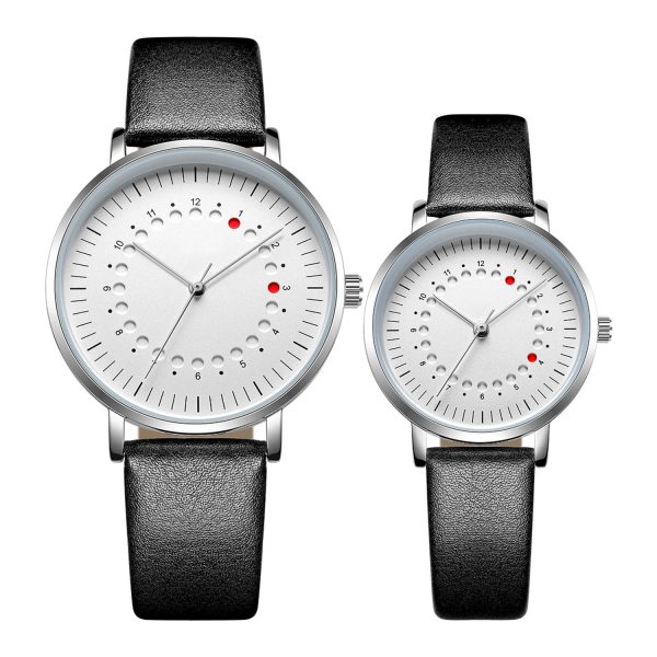 Custom made couple wrist watches set with stainless steel watch case for man and women - Beryl Watch