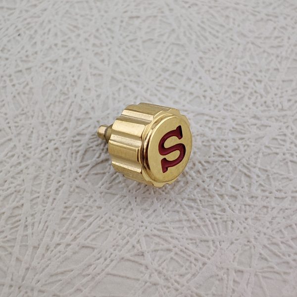 Custom screw watch crown parts engraved logo waterproof stainless steel polished - Beryl Watch