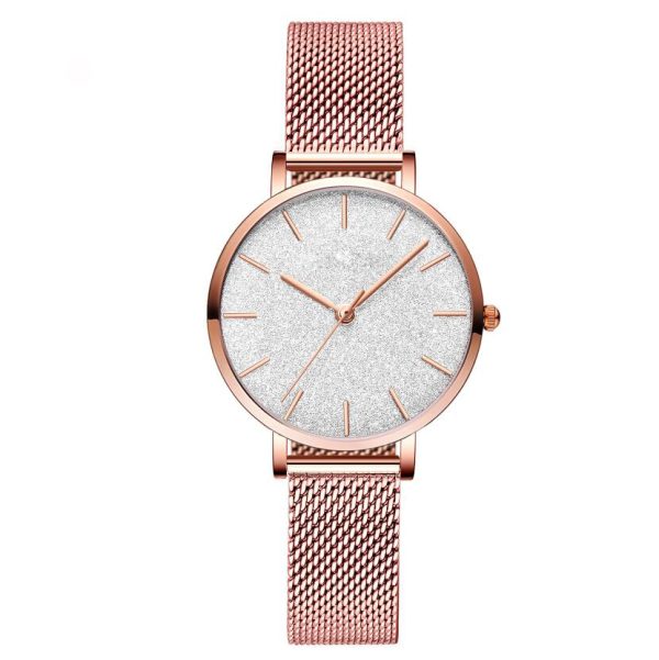 Custom design watch face logo rose gold stainless steel minimalist quartz watches for women - Beryl Watch