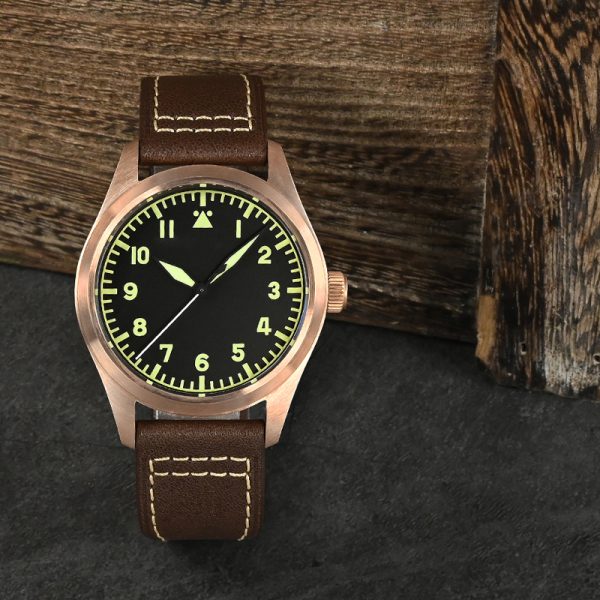 Custom Made Bronze Wrist Watch for Men with Classic Style and Automatic Logo - Beryl Watch