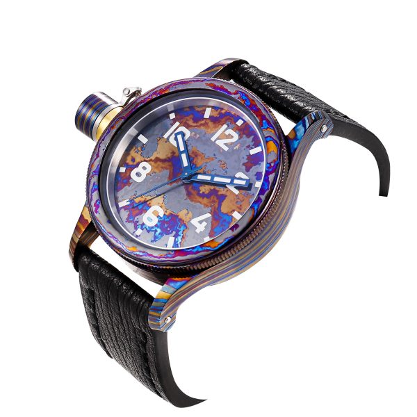 Custom Made Damascus Titanium Watch with Luxury Logo and Swiss Automatic Movt - Beryl Watch