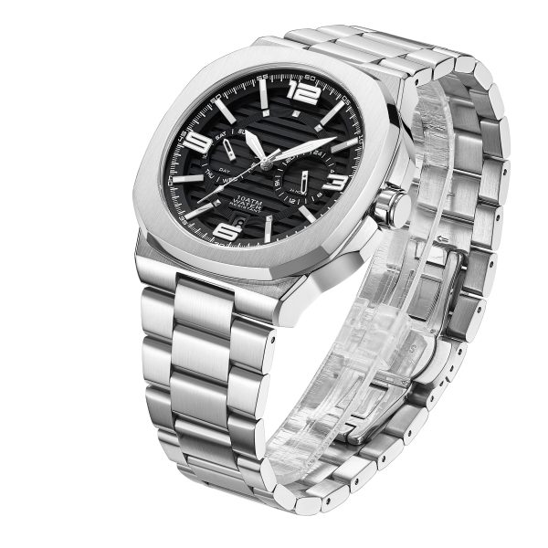 Luxury Wristwatch with Custom Logo by Expert Custom Watch Manufacturer Swiss Made Stainless Steel Chrono Watches for Men - Beryl Watch