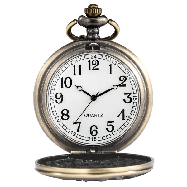 Pocket watch makers custom japan movt quartz antique hunter pocket watches with american flag and eagle pattern - Beryl Watch