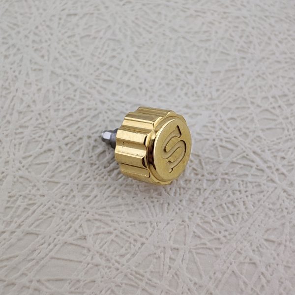 Custom screw watch crown parts engraved logo waterproof stainless steel polished - Beryl Watch