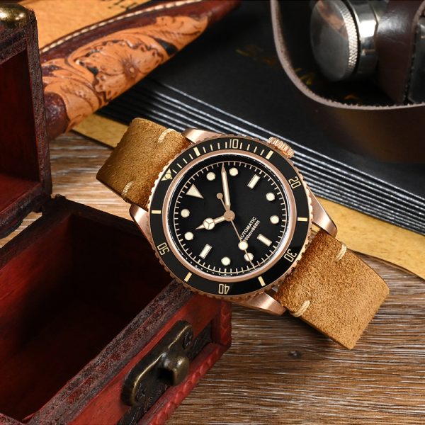 Custom Made CUSN8 Bronze Watch with Automatic Movement and Logo - Beryl Watch