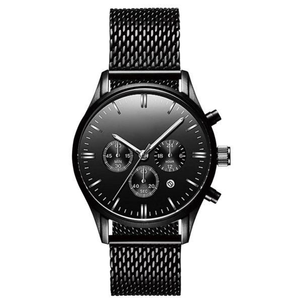 Custom Logo Chrono Watches Wholesale Men's Watches Luxury Chronograph Watch Made with 316L Stainless Steel Bracelet - Beryl Watch