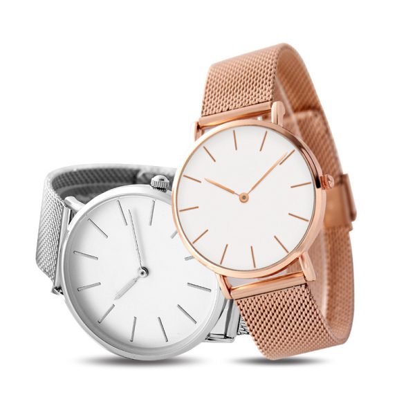 Custom wrist lovers watches with 316L stainless steel mesh band for men and women - Beryl Watch