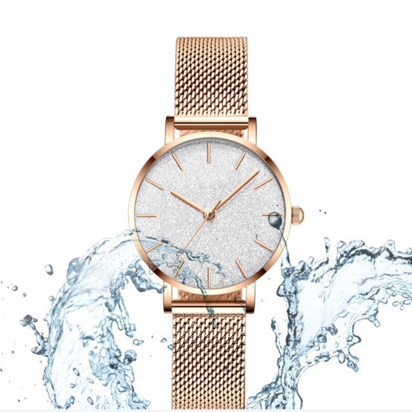 Custom design watch face logo rose gold stainless steel minimalist quartz watches for women - Beryl Watch