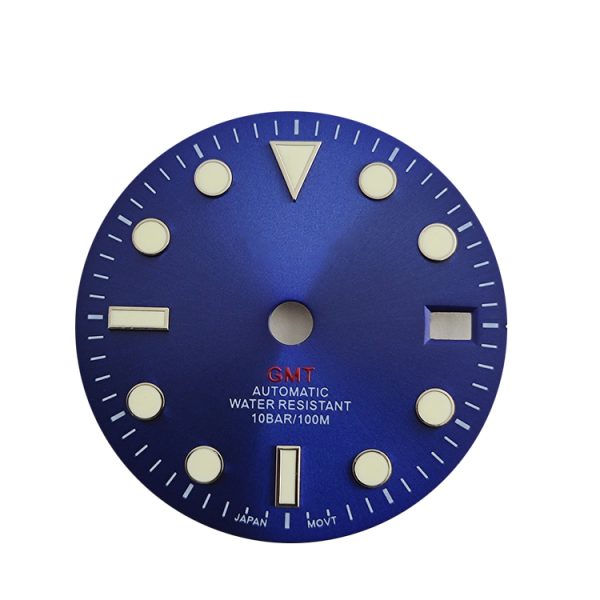 watch dial in black customized logo for gmt watches 28.5mm 35mm high quality - Beryl Watch