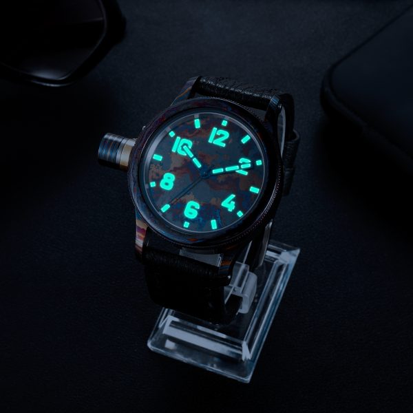Custom Made Damascus Titanium Watch with Luxury Logo and Swiss Automatic Movt - Beryl Watch