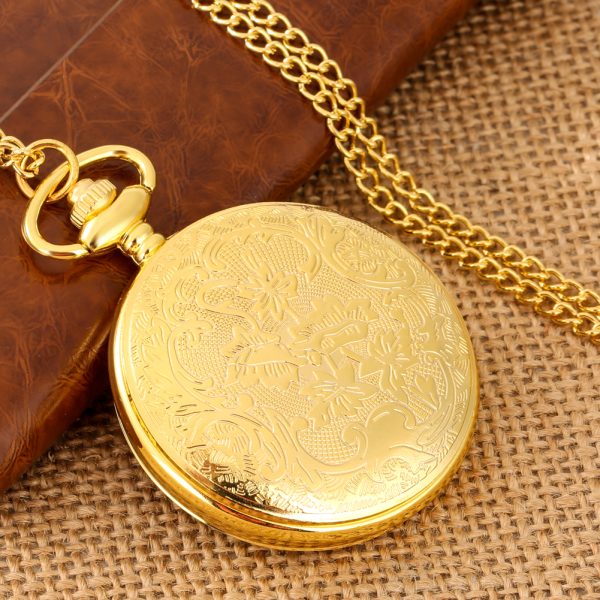 Custom logo pocket vintage quartz watch productions with keychain and eagle pattern - Beryl Watch