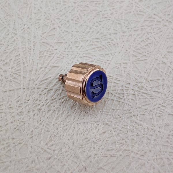 Custom screw watch crown parts engraved logo waterproof stainless steel polished - Beryl Watch