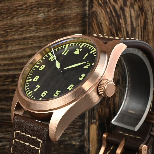Custom Made Bronze Wrist Watch for Men with Classic Style and Automatic Logo - Beryl Watch