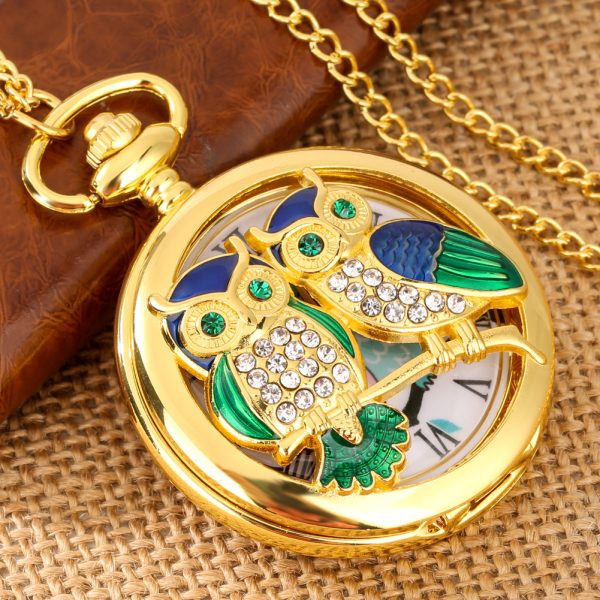 Custom logo pocket vintage quartz watch productions with keychain and eagle pattern - Beryl Watch