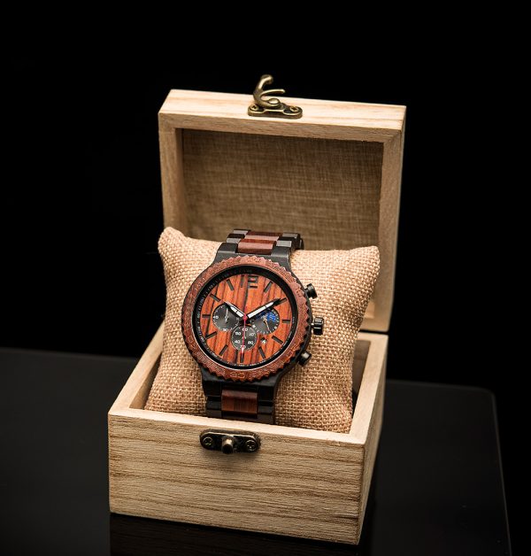custom wooden strap watches for man with mul functions - Beryl Watch