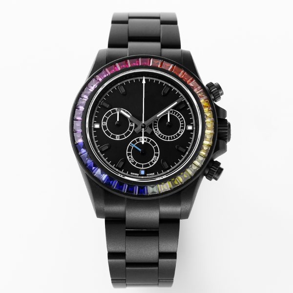Custom Automatic Watch Mens Luxury Waterproof Rainbow Bezel Watches Swiss Watch Manufacturer Level - Beryl Watch