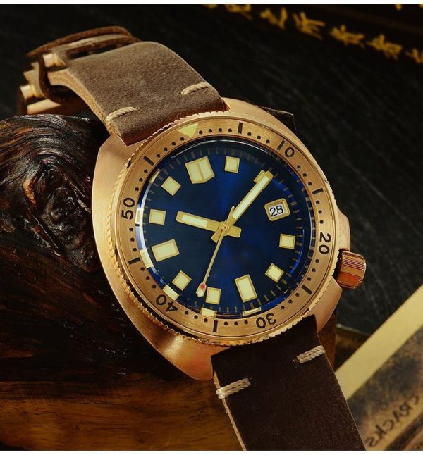 Custom Made Mens Watches with Bronze CUSN8 Case and OEM Logo Design - Beryl Watch
