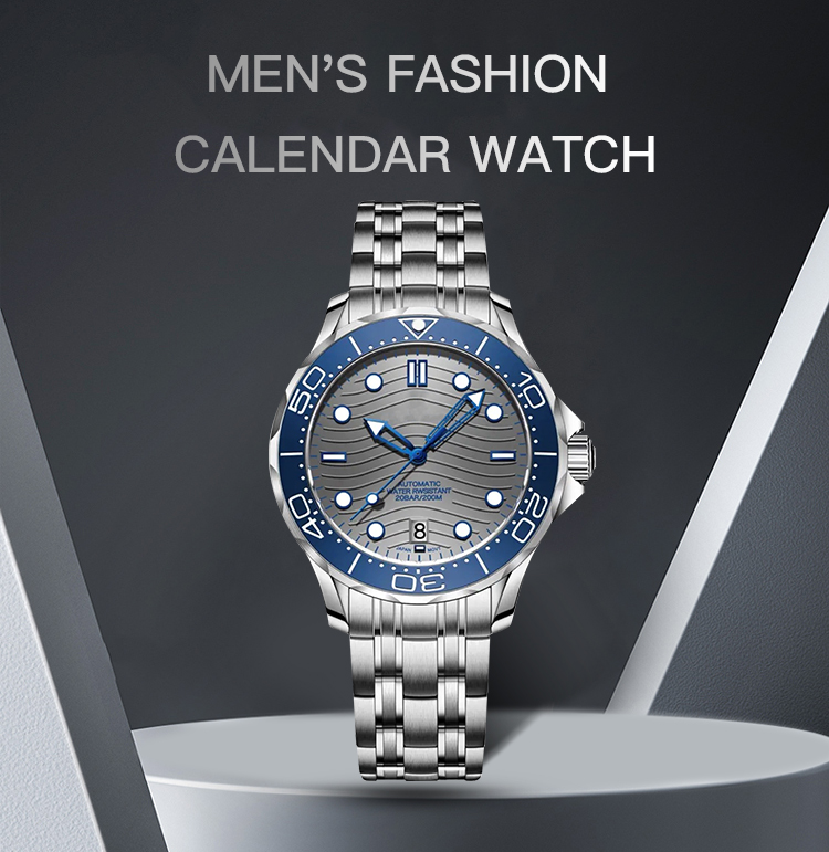 Bulk Production of Scuba Diving Watches for Men Waterproof Luxury Custom Watches with Branded Logos