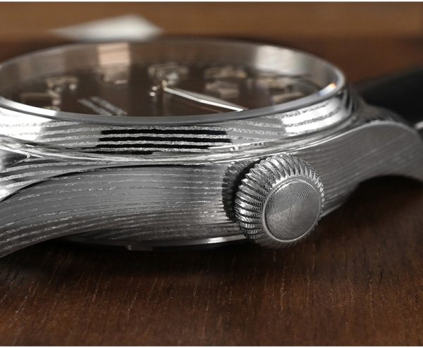 Custom Damascus Steel Watch Case for Luxury Watches with Logo Branding - Beryl Watch