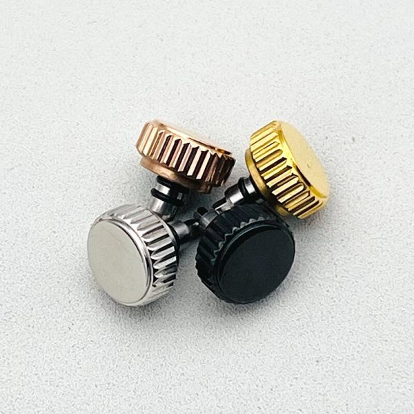 Watches swiss crown parts in silver rose gold black color custom logo price - Beryl Watch