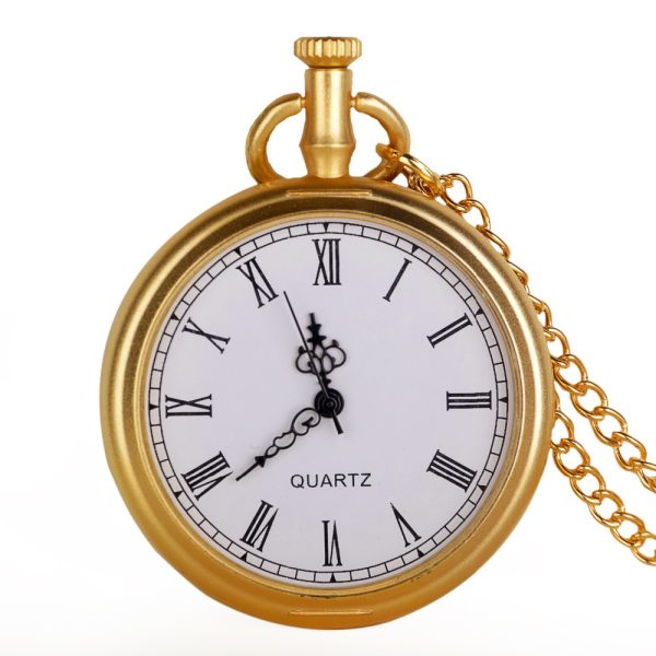 Custom logo simple pocket watch stainless steel in gold with japan movt quartz for high end watches - Beryl Watch