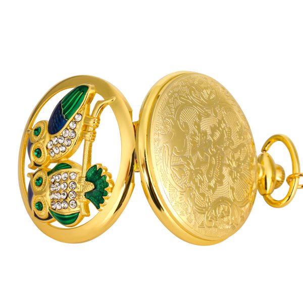 Custom logo pocket vintage quartz watch productions with keychain and eagle pattern - Beryl Watch