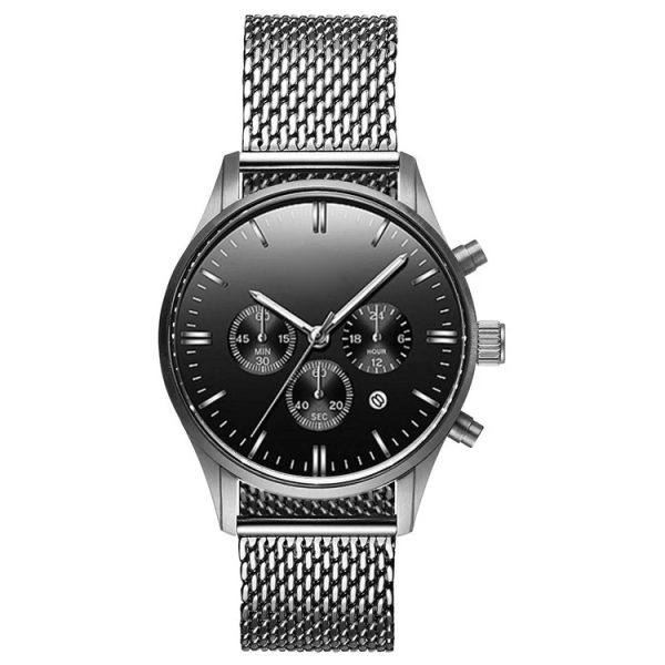 Custom Logo Chrono Watches Wholesale Men's Watches Luxury Chronograph Watch Made with 316L Stainless Steel Bracelet - Beryl Watch