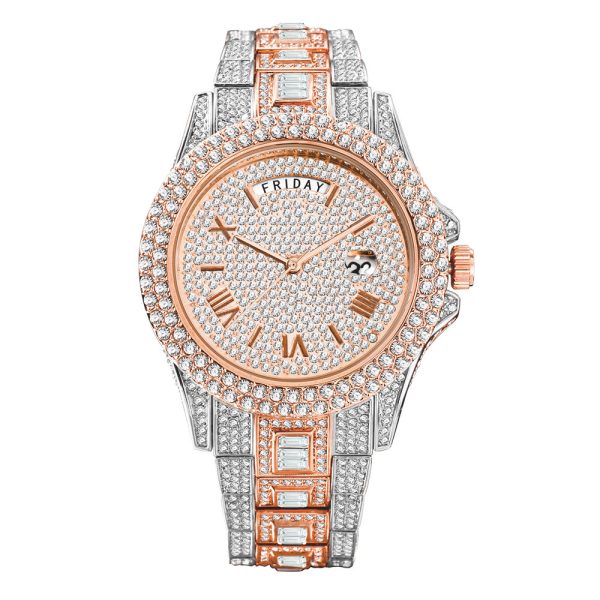 Discover Luxury Watch Custom Options Rolex Diamond Watch 44mm and Bulk Diamond Watches with Real Natural Diamonds for Men - Beryl Watch