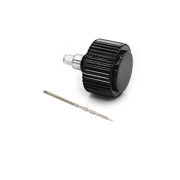 Custom screw down watch crown waterproof with logo in black silver rose gold - Beryl Watch