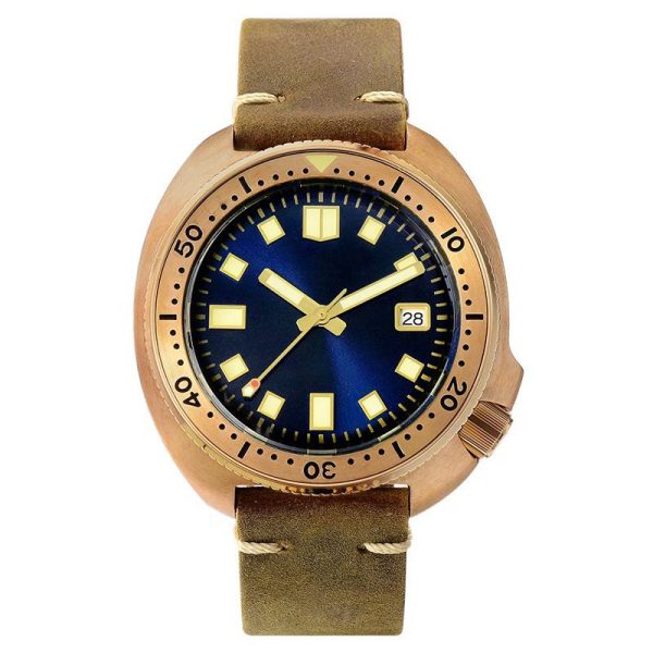 Custom Made Mens Watches with Bronze CUSN8 Case and OEM Logo Design - Beryl Watch