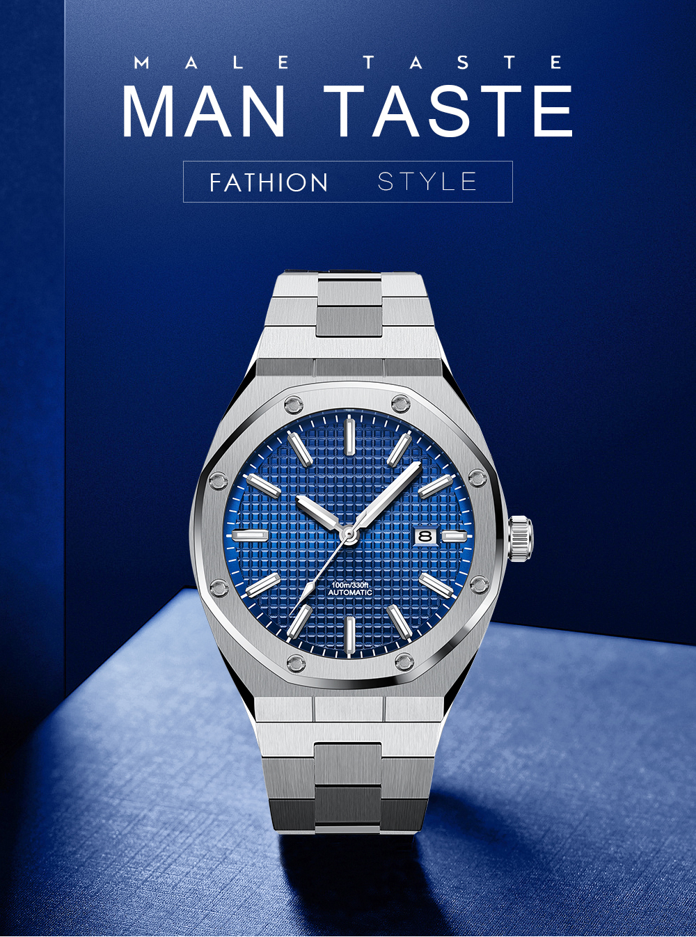 Automatic Diving Watches with Swiss Movt and Stainless Steel Customization Top-Quality Bulk Production