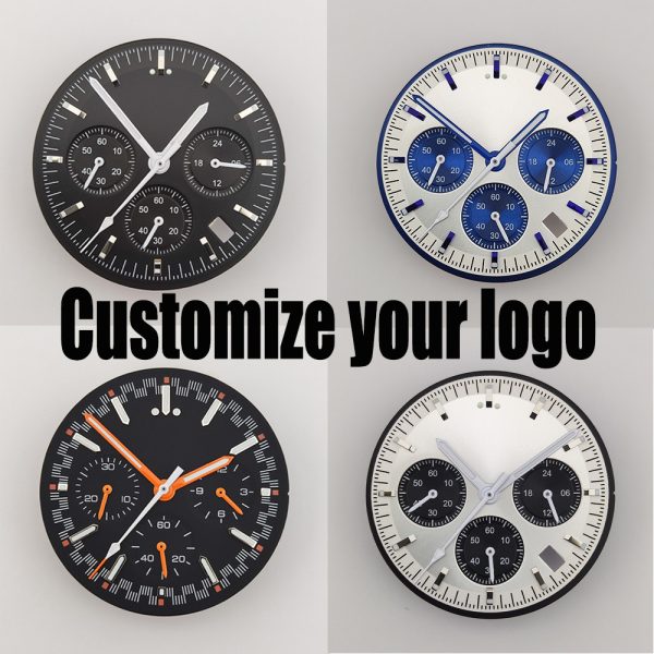 VK63 Watch Dial Parts and Customized Seiko Quality Dial Collection with Logo for Sale by Chronograph Watch Dial Maker - Beryl Watch