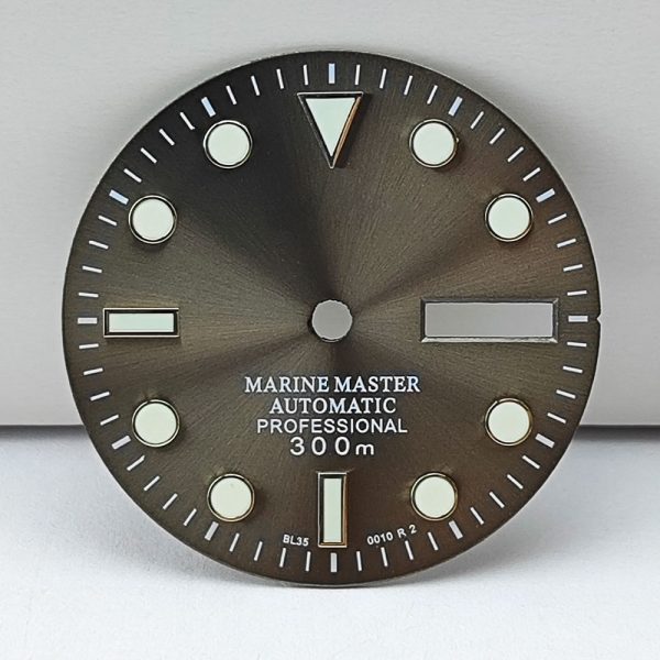 Wholesale modified 29mm sunray watch dial accessories luminous for Seiko Mod NH36 calendar movement Rolex quality - Beryl Watch