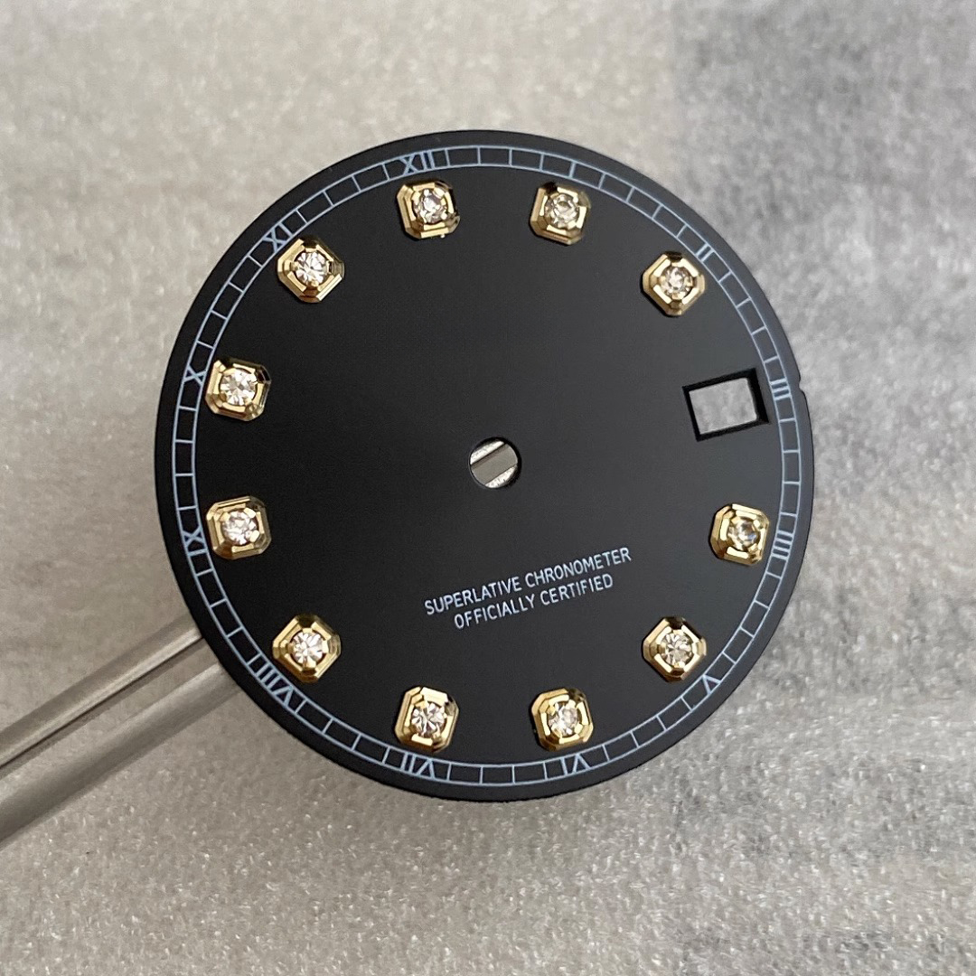 Custom Watch Dial Factory Wholesale Female Luxury Diamond Dial Spare Parts 28.5mm Seiko Quality - Beryl Watch
