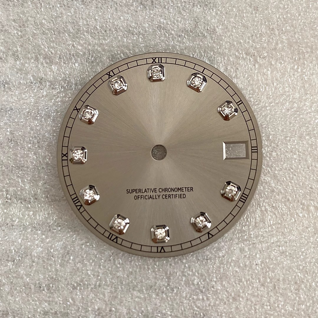 Custom Watch Dial Factory Wholesale Female Luxury Diamond Dial Spare Parts 28.5mm Seiko Quality - Beryl Watch