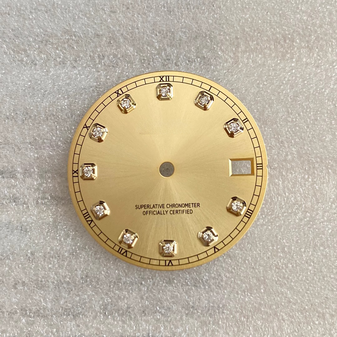 Custom Watch Dial Factory Wholesale Female Luxury Diamond Dial Spare Parts 28.5mm Seiko Quality - Beryl Watch