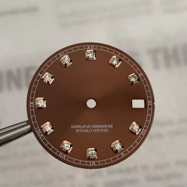 Custom Watch Dial Factory Wholesale Female Luxury Diamond Dial Spare Parts 28.5mm Seiko Quality - Beryl Watch