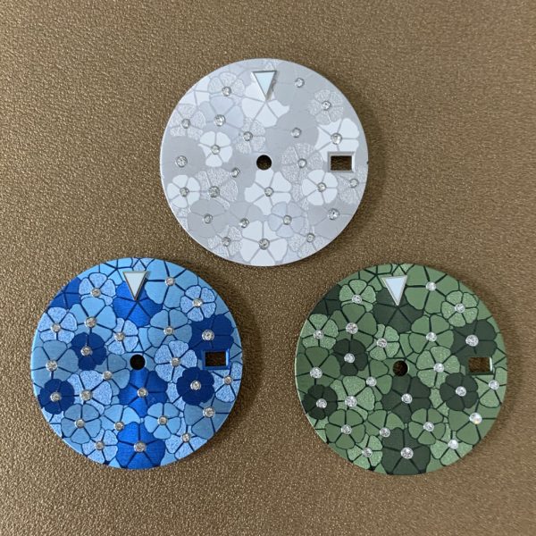 Customizable Watch Diamond Dial Parts in Silver for Seiko NH35/NH36/4R/7S and Miyota 8215 Movement - Beryl Watch