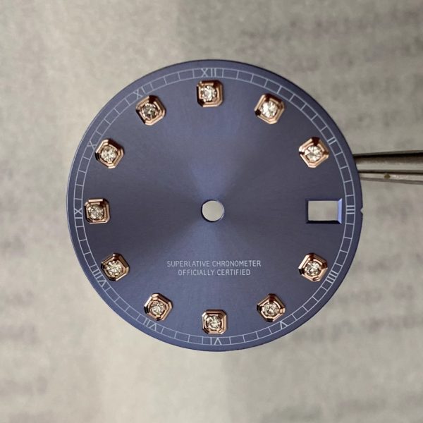 Custom Watch Dial Factory Wholesale Female Luxury Diamond Dial Spare Parts 28.5mm Seiko Quality - Beryl Watch
