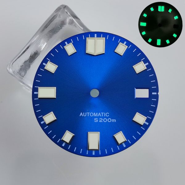 Wholesale Bulk Watch Parts And Accessories Custom NH35 Diving Watch Dial With Seiko Quality In Blue Sunray - Beryl Watch