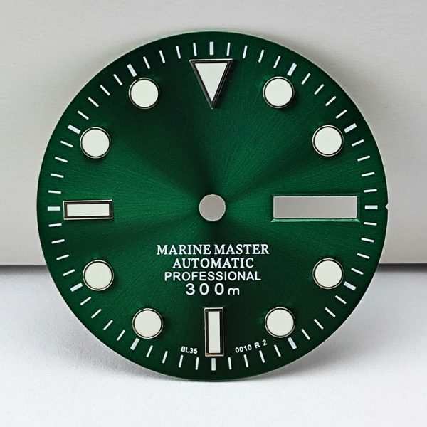 Wholesale modified 29mm sunray watch dial accessories luminous for Seiko Mod NH36 calendar movement Rolex quality - Beryl Watch