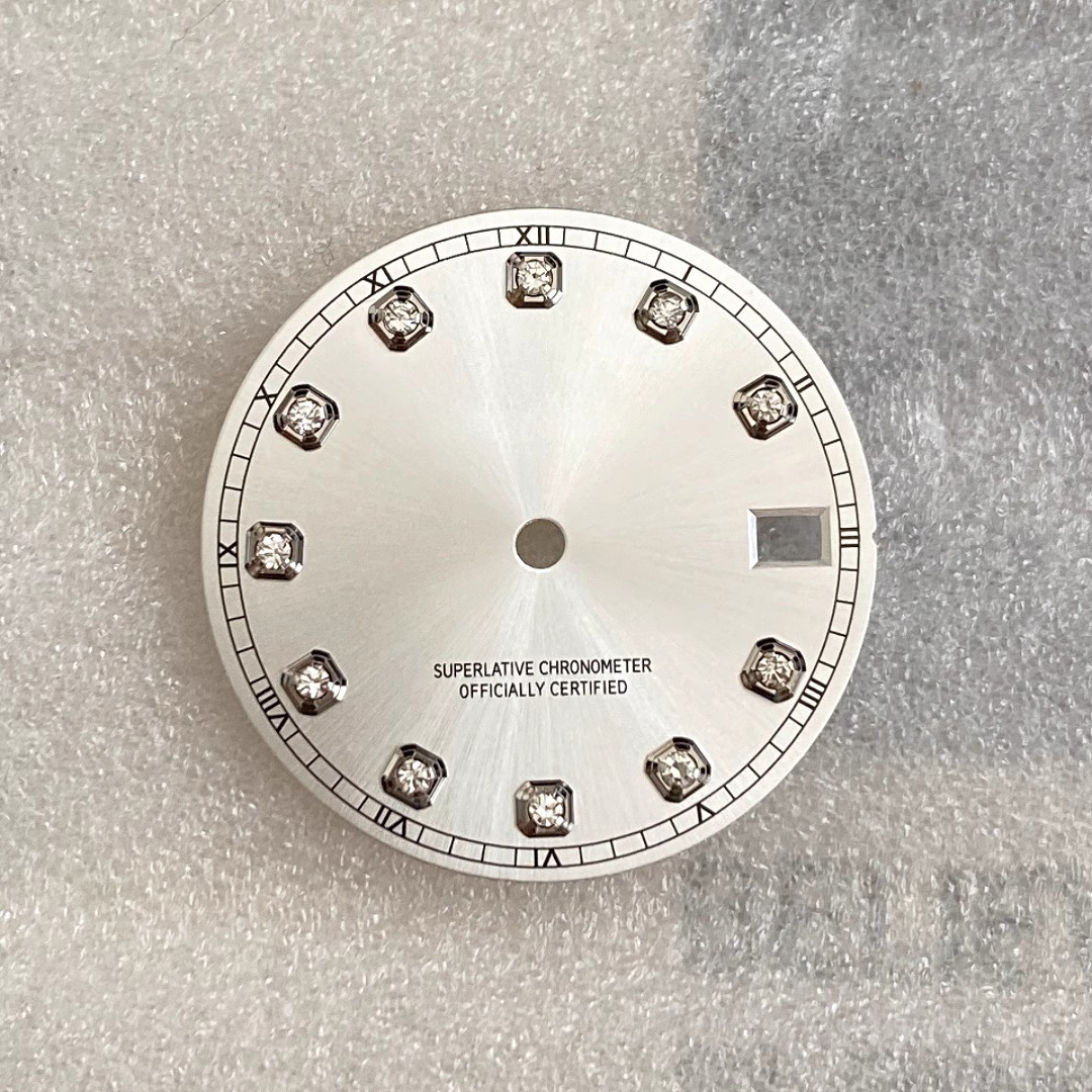 Custom Watch Dial Factory Wholesale Female Luxury Diamond Dial Spare Parts 28.5mm Seiko Quality - Beryl Watch